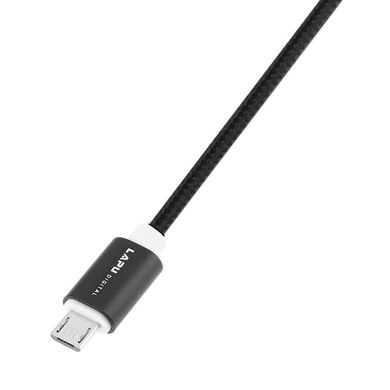 Кабель Lapu micro USB Андроид Шнур для Зарядки 1,5 метра нейлон Black