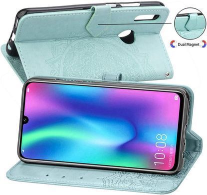 Чехол Vintage для Honor 10 Lite / HRY-LX1 книжка с визитницей кожа PU бирюзовый