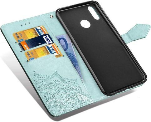 Чехол Vintage для Honor 10 Lite / HRY-LX1 книжка с визитницей кожа PU бирюзовый