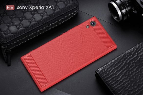 Чохол Carbon для Sony Xperia XA1 Ultra / G3212 / G3221 / G3223 / G3226 бампер Red