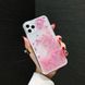 Чехол Glitter для Iphone 11 Pro бампер жидкий блеск Сердце Розовый