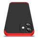 Чохол GKK 360 для Iphone 12 Бампер оригінальний без вирізу Black-Red