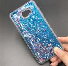 Чехол Glitter для Samsung Galaxy A3 2017 / A320 Бампер Жидкий блеск Синий