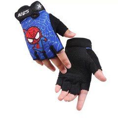 Рукавички велосипедні Sporty безпалі дитячі спортивні Spidey Blue L