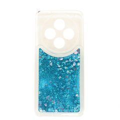 Чехол Glitter для Xiaomi Redmi 14C бампер силиконовый с блестками Синий