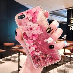 Чехол Glitter для Huawei Y5 2018 / Y5 Prime 2018 бампер Жидкий блеск аквариум Sakura
