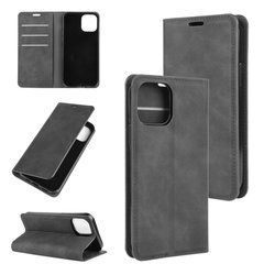 Чехол Taba Retro-Skin для Iphone 12 книжка с визитницей кожа PU черный