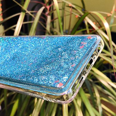 Чохол Glitter для OPPO A91 бампер рідкий блиск Синій