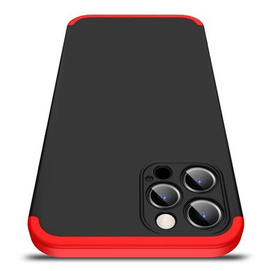 Чохол GKK 360 для Iphone 12 Pro Бампер оригінальний без вирізу Black-Red