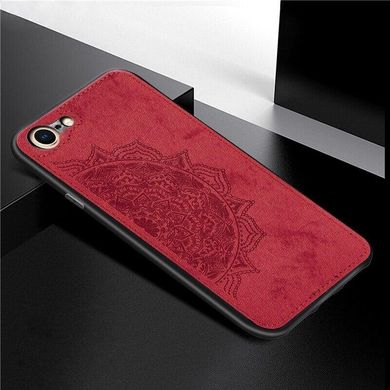 Чехол Embossed для Iphone 6 Plus / 6s Plus бампер накладка тканевый красный