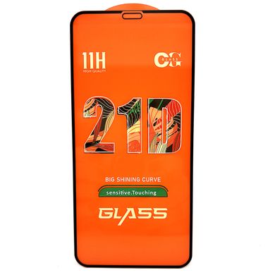 Защитное стекло OG 21D Full Glue для Iphone X полноэкранное черное