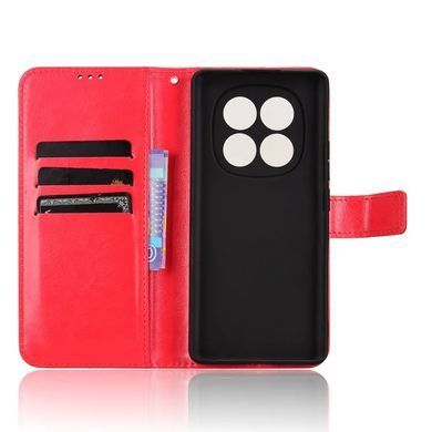 Чехол Idewei для Xiaomi Redmi Note 14 Pro 4G книжка кожа PU с визитницей красный