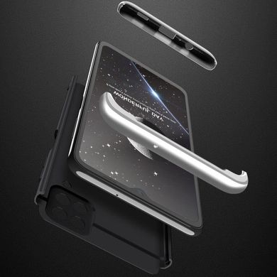 Чехол GKK 360 для Samsung Galaxy A12 2021 / A125 бампер противоударный Black-Silver