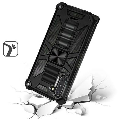 Чехол Shockproof Shield для Samsung Galaxy Note 10 Plus / N975F бампер противоударный с подставкой Black