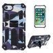 Чехол Military Shield для Iphone SE 2022 бампер противоударный с подставкой Navy-Blue