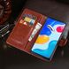 Чехол Idewei для Xiaomi Redmi Note 11 / Note 11S книжка кожа PU с визитницей коричневый