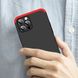 Чохол GKK 360 для Iphone 12 Pro Бампер оригінальний без вирізу Black-Red