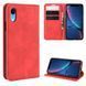Чохол Taba Retro-Skin для iPhone XR книжка шкіра PU з візитницею червоний