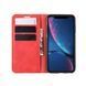 Чохол Taba Retro-Skin для iPhone XR книжка шкіра PU з візитницею червоний