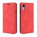 Чохол Taba Retro-Skin для iPhone XR книжка шкіра PU з візитницею червоний