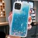Чохол Glitter для Iphone 11 Pro бампер рідкий блиск Синій