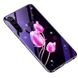 Чехол Glass-Case для Xiaomi Redmi Note 8T бампер стеклянный Flowers