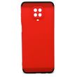 Чехол GKK 360 для Xiaomi Redmi Note 9 Pro бампер противоударный Red-Black