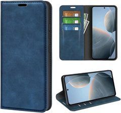 Чехол Taba Retro-Skin для Xiaomi Redmi 13 книжка с визитницей кожа PU синий