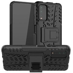 Чехол Armor для Xiaomi Poco M3 бампер противоударный с подставкой Black