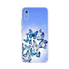 Чехол Print для Xiaomi Redmi 9A Бампер силиконовый Butterfly Blue