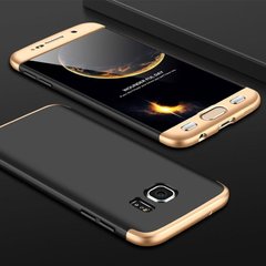 Чехол GKK 360 для Samsung Galaxy S7 / G930 накладка Black-Gold