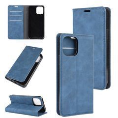 Чехол Taba Retro-Skin для Iphone 12 книжка с визитницей кожа PU синий