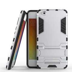Чехол Iron для Xiaomi Redmi 4a бронированный бампер Броня Silver