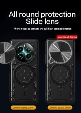 Чехол Magnetic Shield для Realme 12 4G / RMX3871 бампер противоударный с подставкой кольцом Black