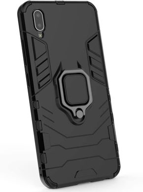 Чехол Iron Ring для VIVO Y1S бампер противоударный с подставкой Black