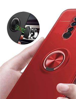 Чехол TPU Ring для Xiaomi Redmi 9 бампер с подставкой кольцом Red