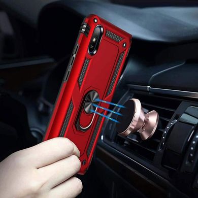 Чехол Shield для Xiaomi Redmi 9A противоударный бампер с кольцом Red