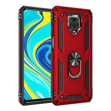 Чехол Shield для Xiaomi Redmi Note 9 Pro бронированный бампер Red