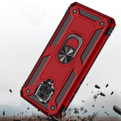 Чехол Shield для Xiaomi Redmi Note 9 Pro бронированный бампер Red