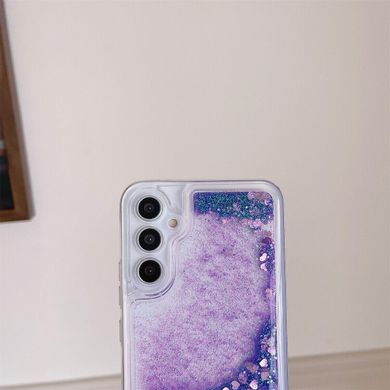 Чехол Glitter для Samsung Galaxy A24 / A245 бампер жидкий блеск фиолетовый