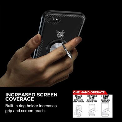 Чехол Crystal для Iphone 7 / Iphone 8 бампер противоударный Transparent Black
