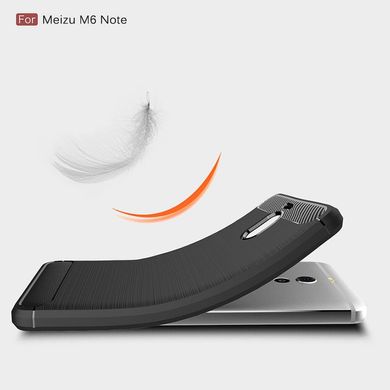 Чехол Carbon для Meizu M6 note бампер Black