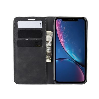 Чохол Taba Retro-Skin для iPhone XR книжка шкіра PU з візитницею чорний