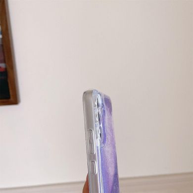 Чехол Glitter для Samsung Galaxy A24 / A245 бампер жидкий блеск фиолетовый