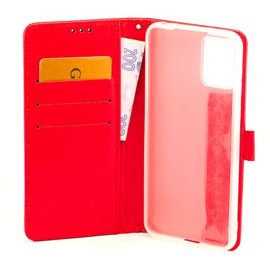 Чехол Idewei для Motorola Moto E13 книжка кожа PU с визитницей красный