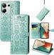 Чехол Embossed Cat and Dog для Xiaomi Redmi Note 13 книжка кожа PU с визитницей мятный