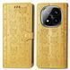 Чохол Embossed Cat and Dog для Xiaomi Redmi Note Pro 14 4G книжка шкіра PU з візитницею жовтий