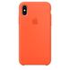 Чехол Silicone Сase для Iphone XS бампер накладка Spicy Orange