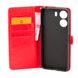 Чехол Idewei для Xiaomi Redmi 13C книжка кожа PU с визитницей красный
