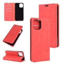 Чехол Taba Retro-Skin для Iphone 12 книжка с визитницей кожа PU красный